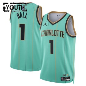 Camiseta Niños Charlotte Hornets Lamelo Ball 2024-25 Jordan City Edition Teal Swingman